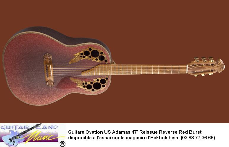 Guitare Ovation US Adamas 47 Reissue Reverse Red Sunburst